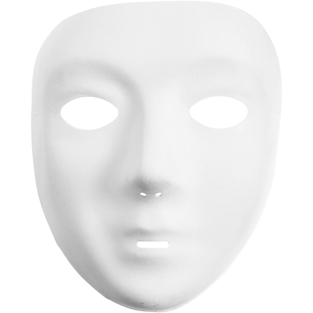 Masque Plastique Blanc Velours