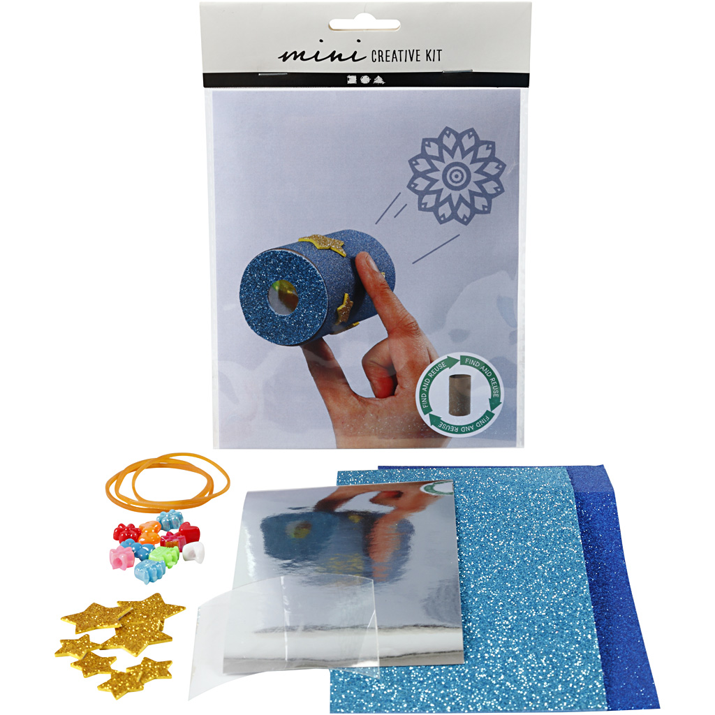Mini kit créatif rouleau de papier toilette kaléidoscope