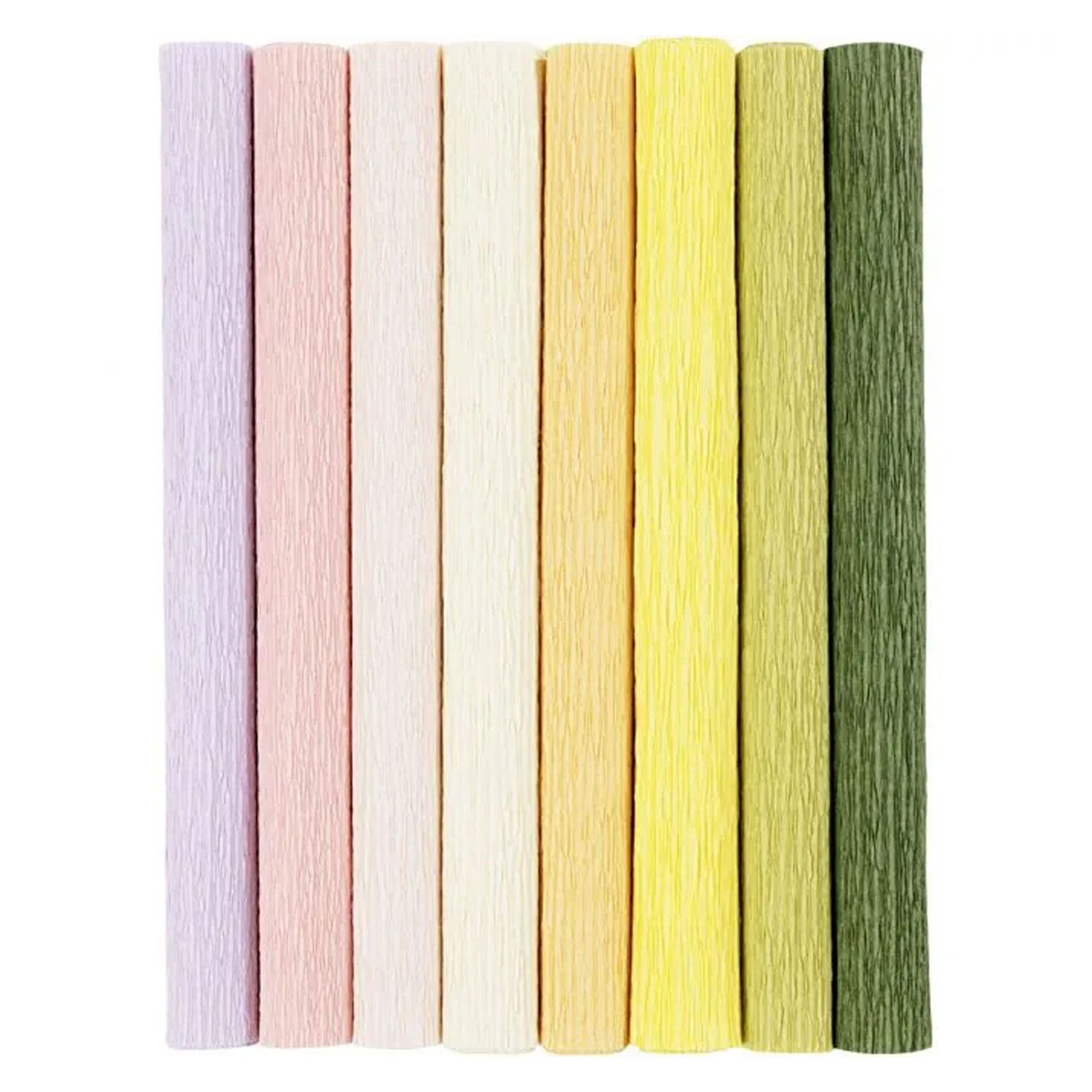 Krepppapier in Pastellfarben, 8 Blatt