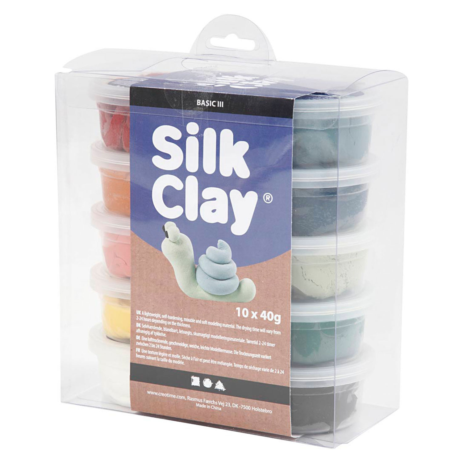 Silk Clay, Couleurs pastel, 10 pcs.
