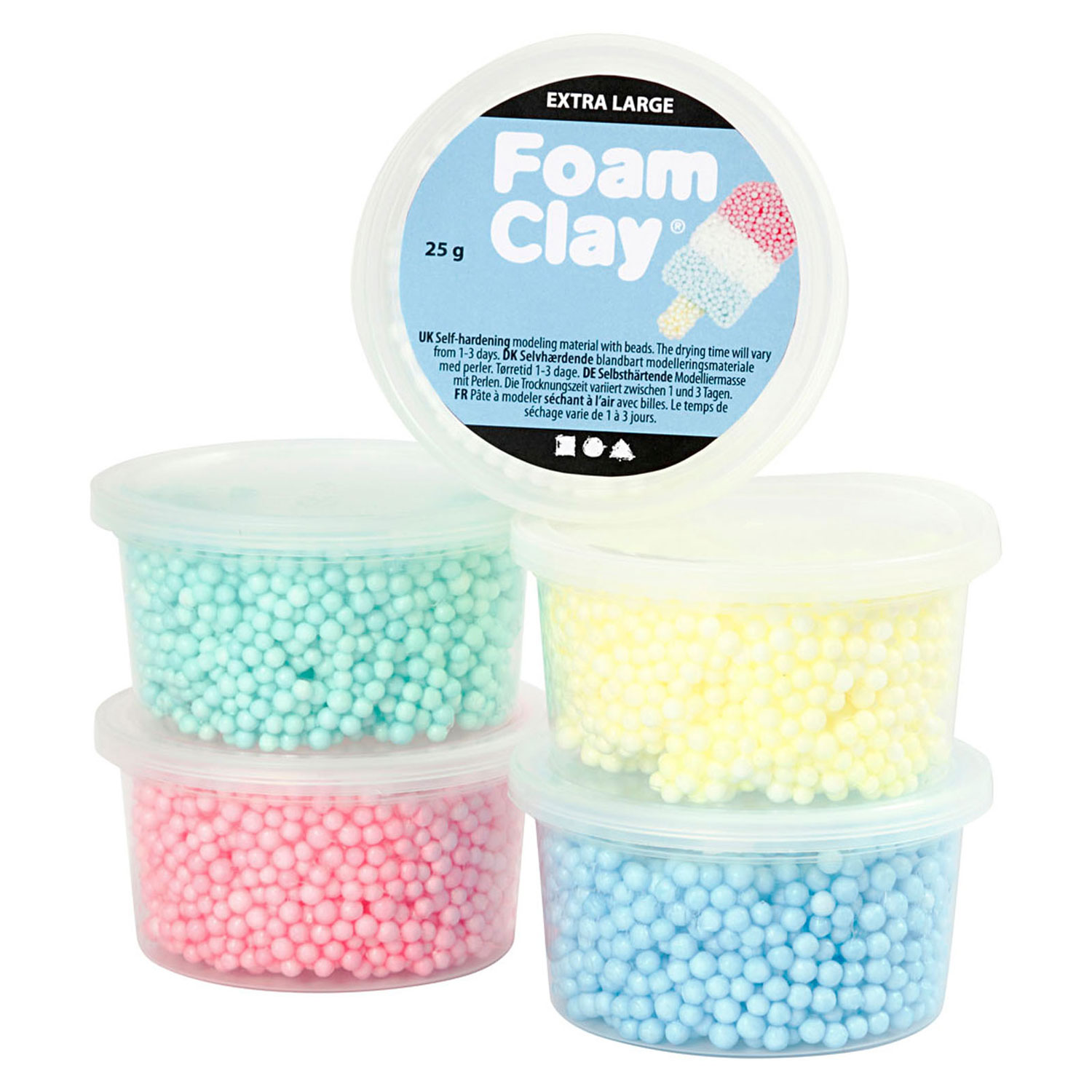 Ventileren Dierbare Radioactief Foam Clay Extra Large, 5 Kleuren online kopen? | Lobbes Speelgoed