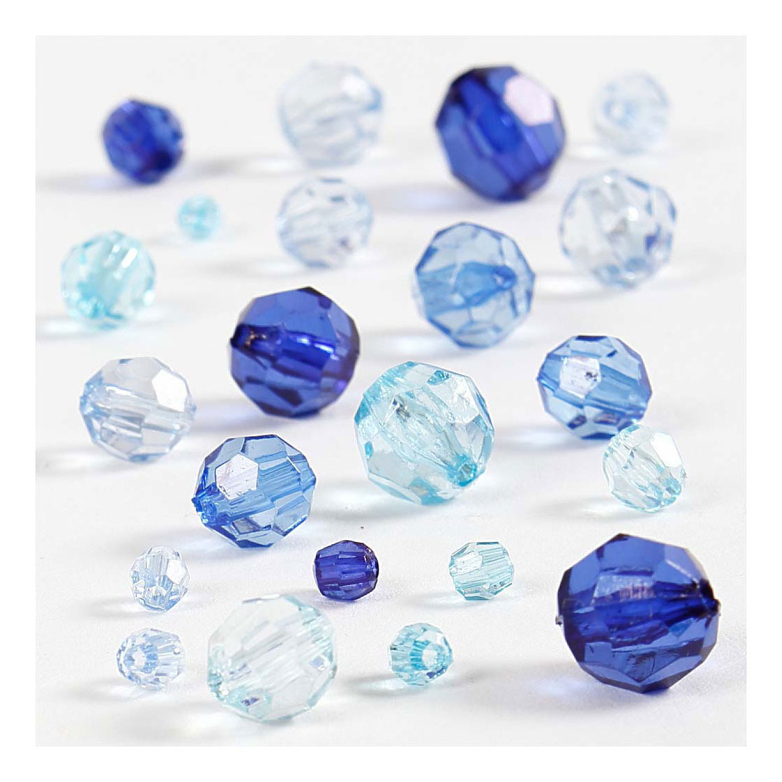 Mélange de perles à facettes Blue Harmony, 45 grammes
