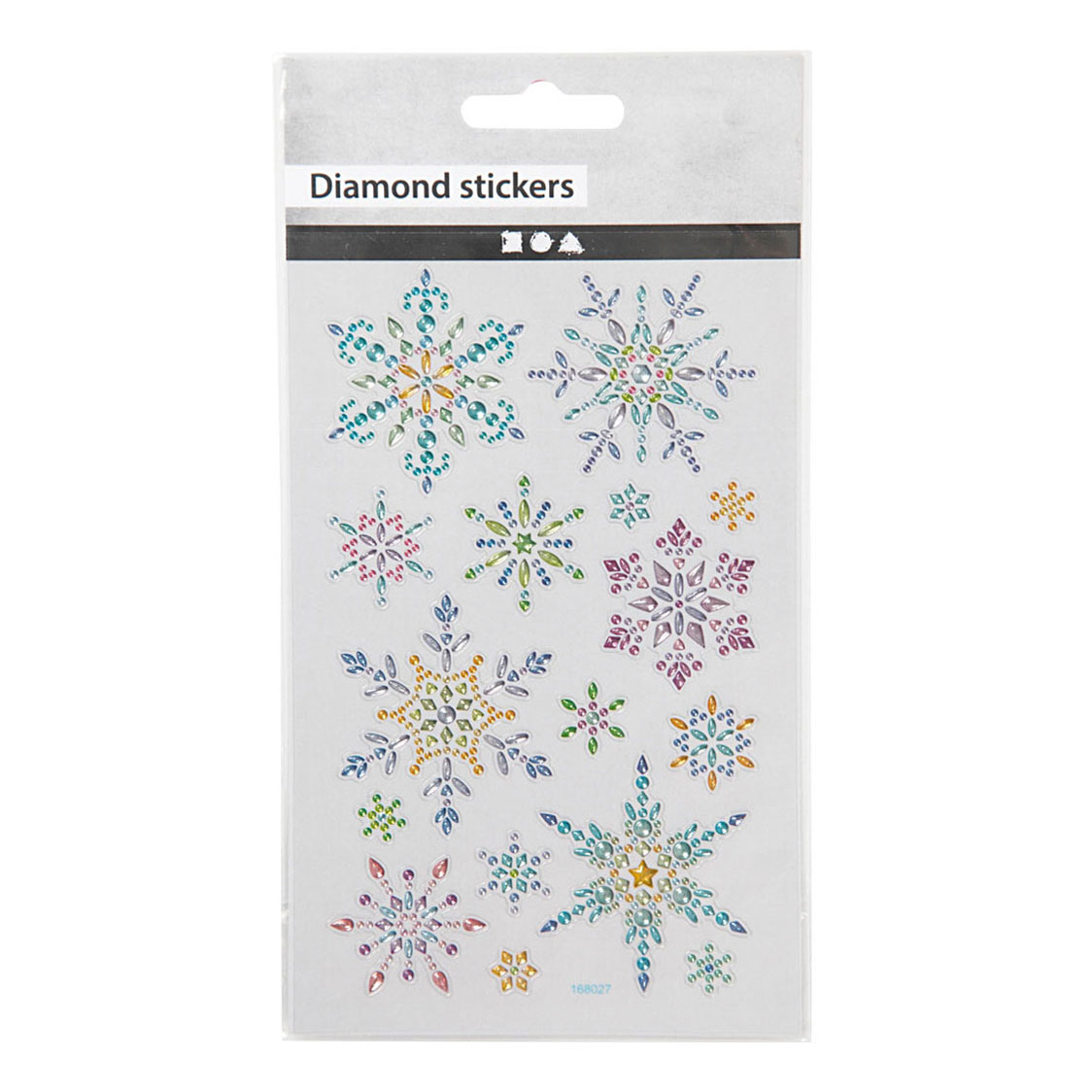 Diamantaufkleber Eiskristalle, 1 Blatt