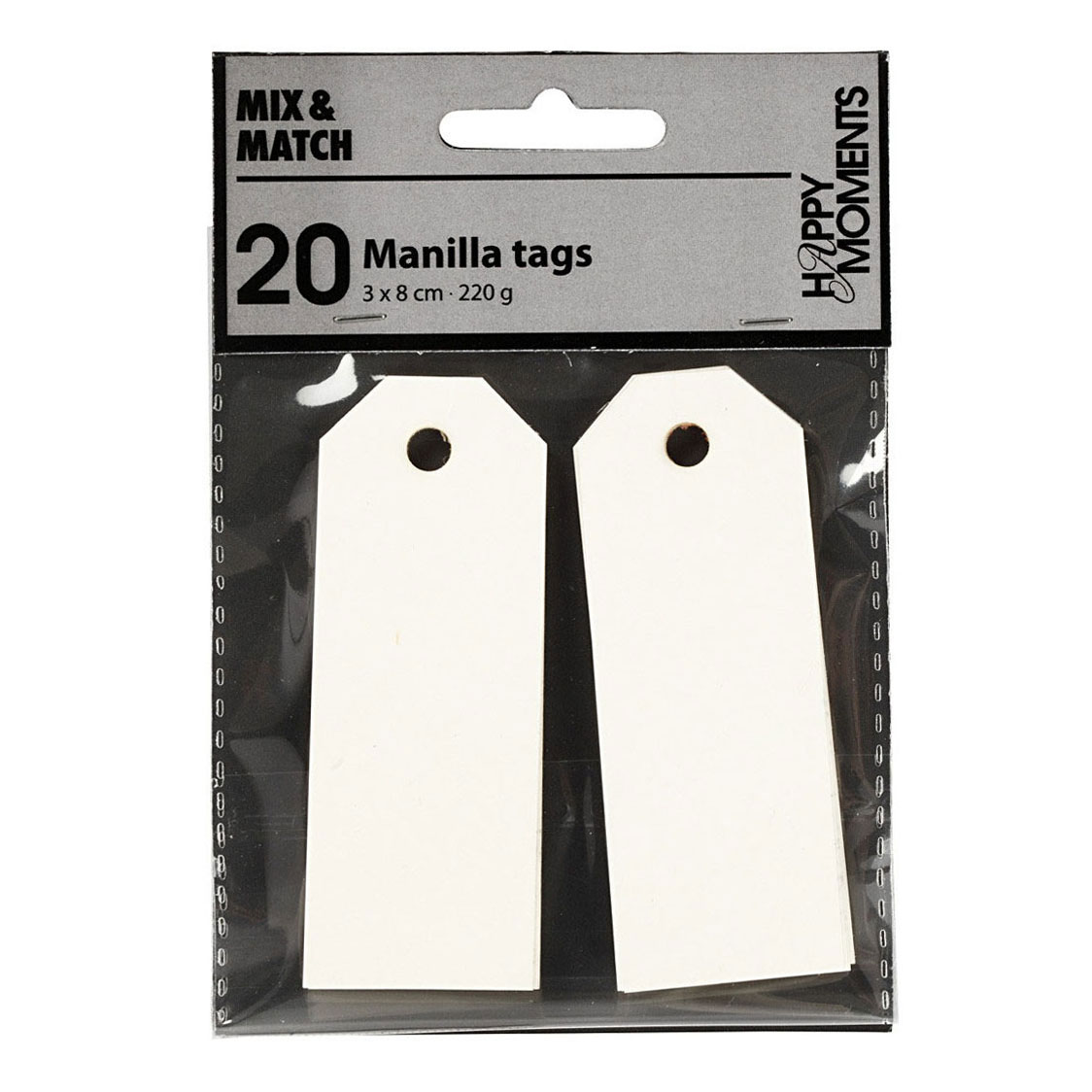 Étiquettes Manille Blanc cassé, 20 pcs.