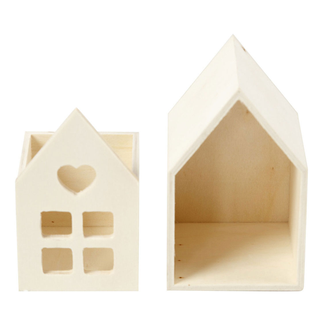 Maison en bois avec tiroir, 10,8 cm