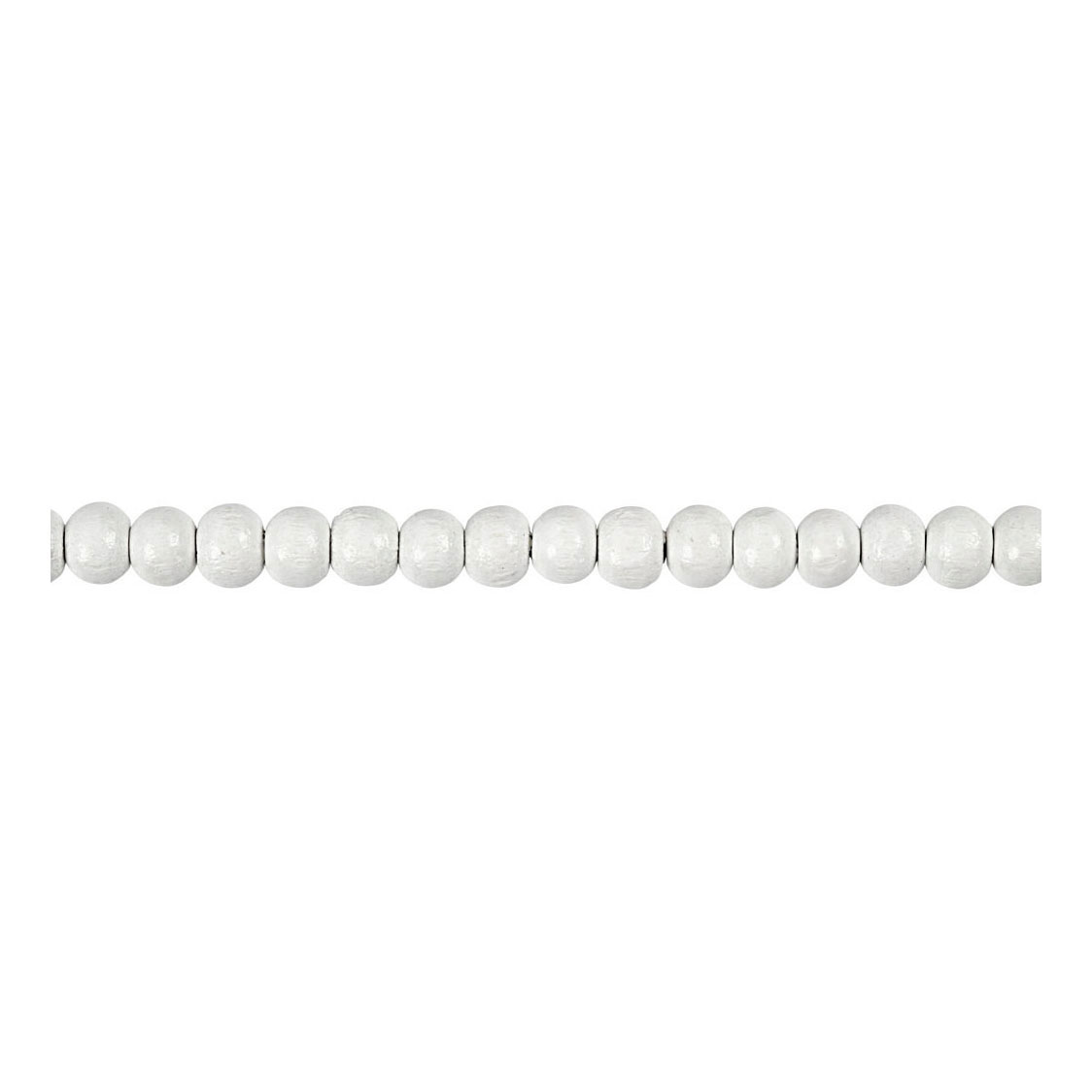 Perles en bois blanches, 150 pièces.