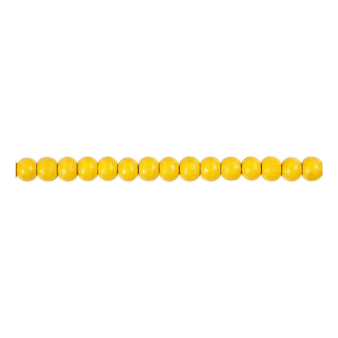 Perles en bois jaunes, 150 pièces.