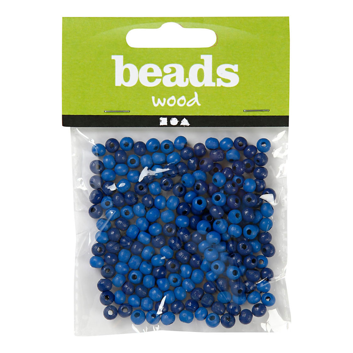 Perles en bois bleues, 150 pièces.