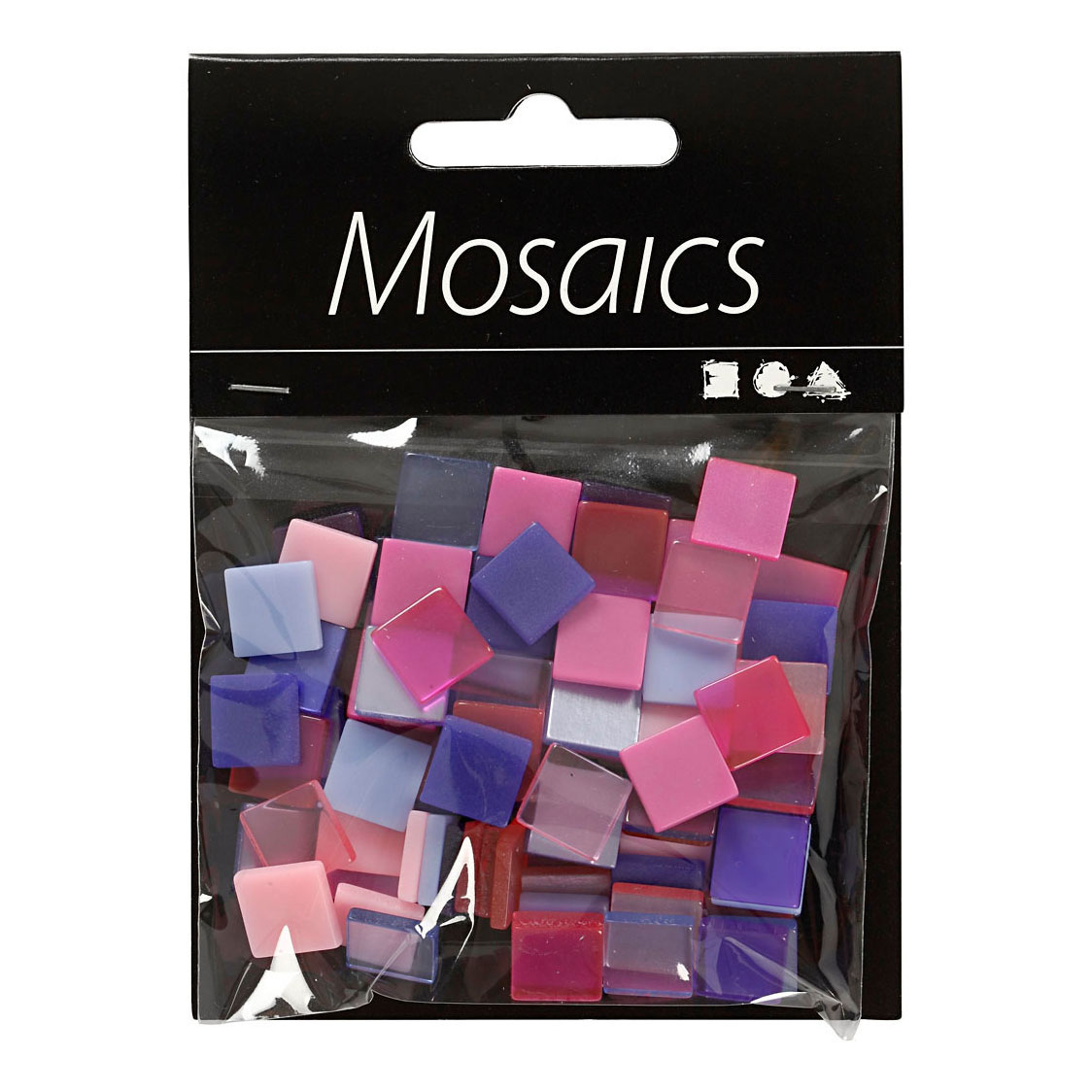 Mini Mozaiek Paars 10x10mm, 25 gram