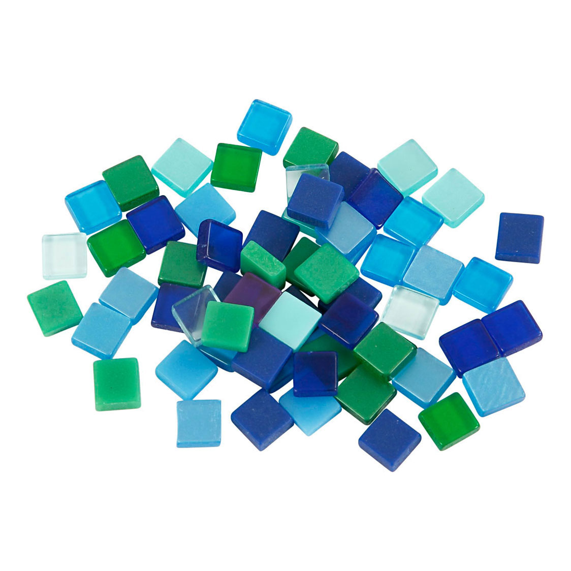 Mini Mosaïque Bleu/Vert 5x5mm, 25 grammes
