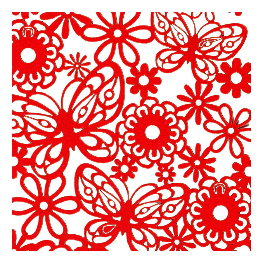 Carton à motifs rouge, 10 pcs.