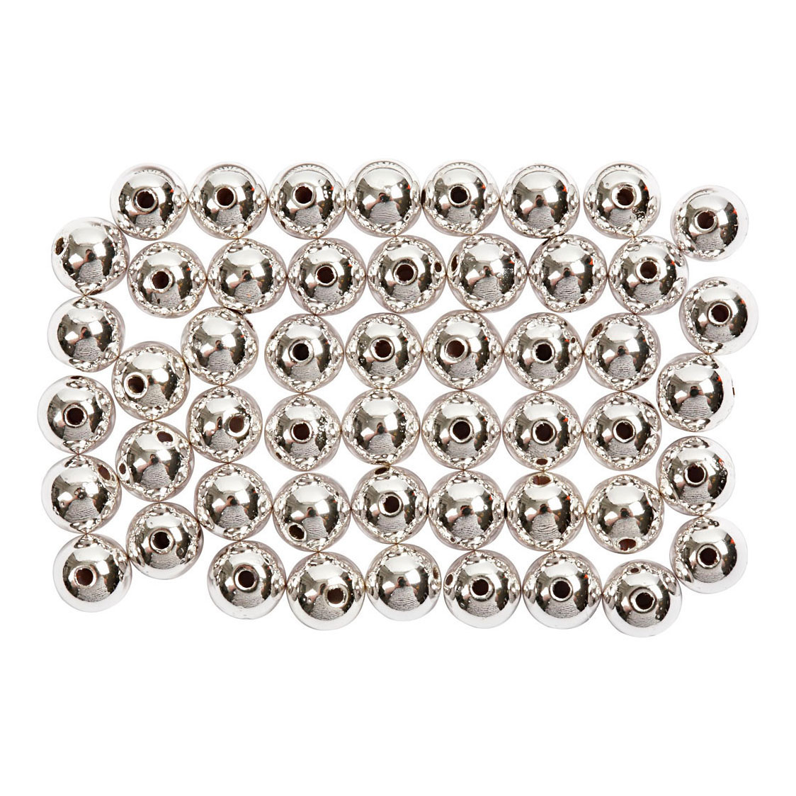 Perles Argent, 100pcs.