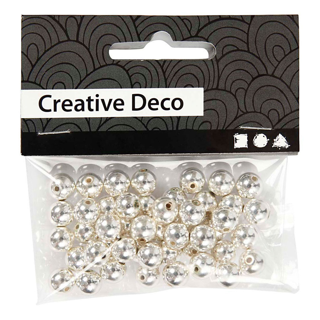 Perles Argent, 50pcs.