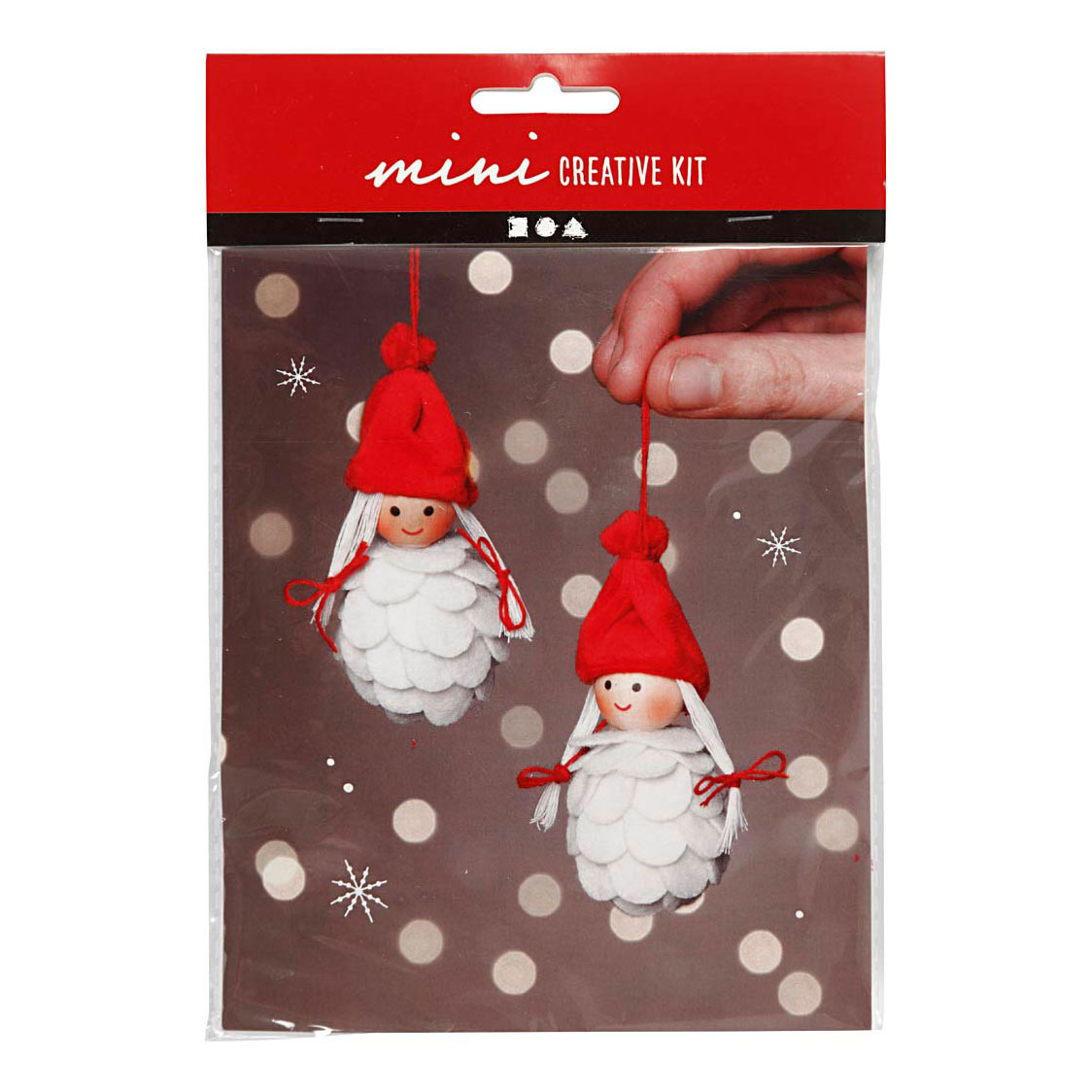 Mini kit créatif pour fabriquer des pendentifs elfes de Noël