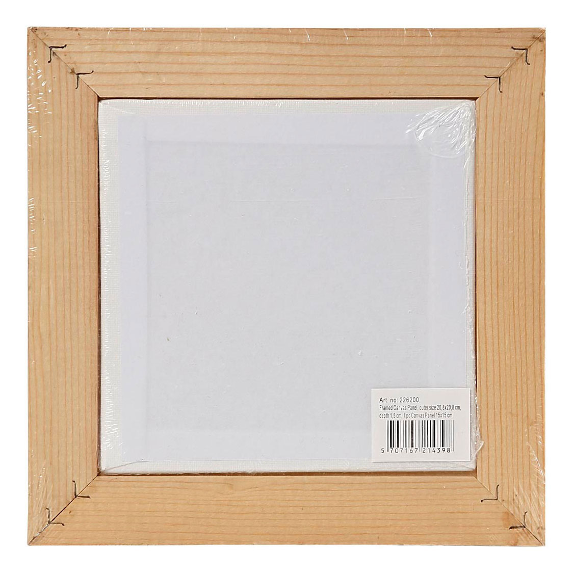 Panneau de toile avec cadre, 20,8x20,8 cm
