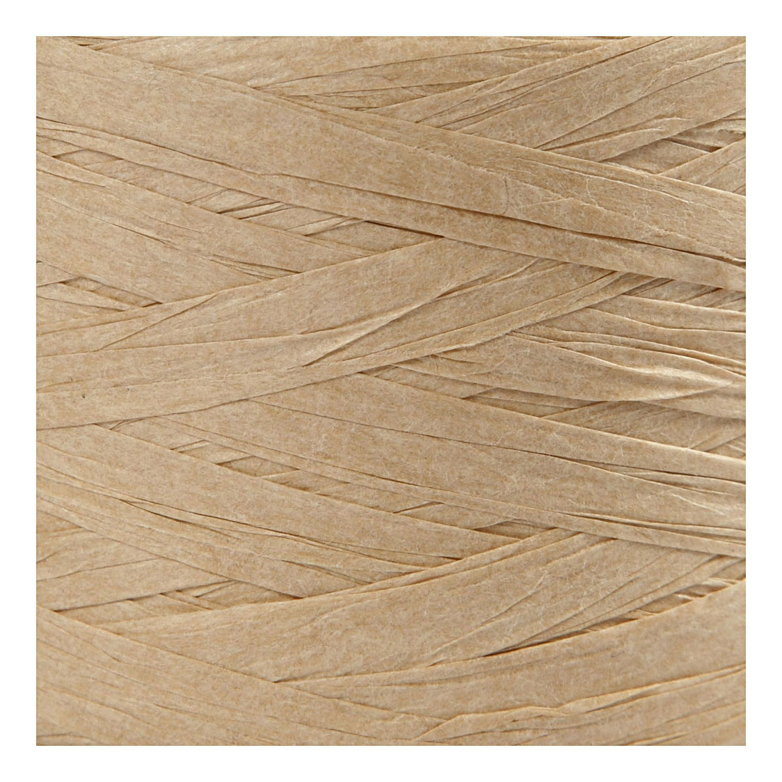 Fil de papier raphia couleur sable, 100m