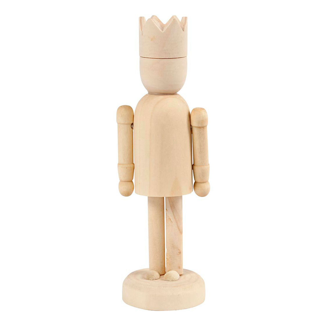 Figurine en bois avec couronne, 13 cm