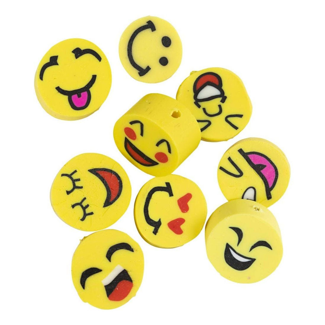 Perles figurines Smiley, 60 pcs.