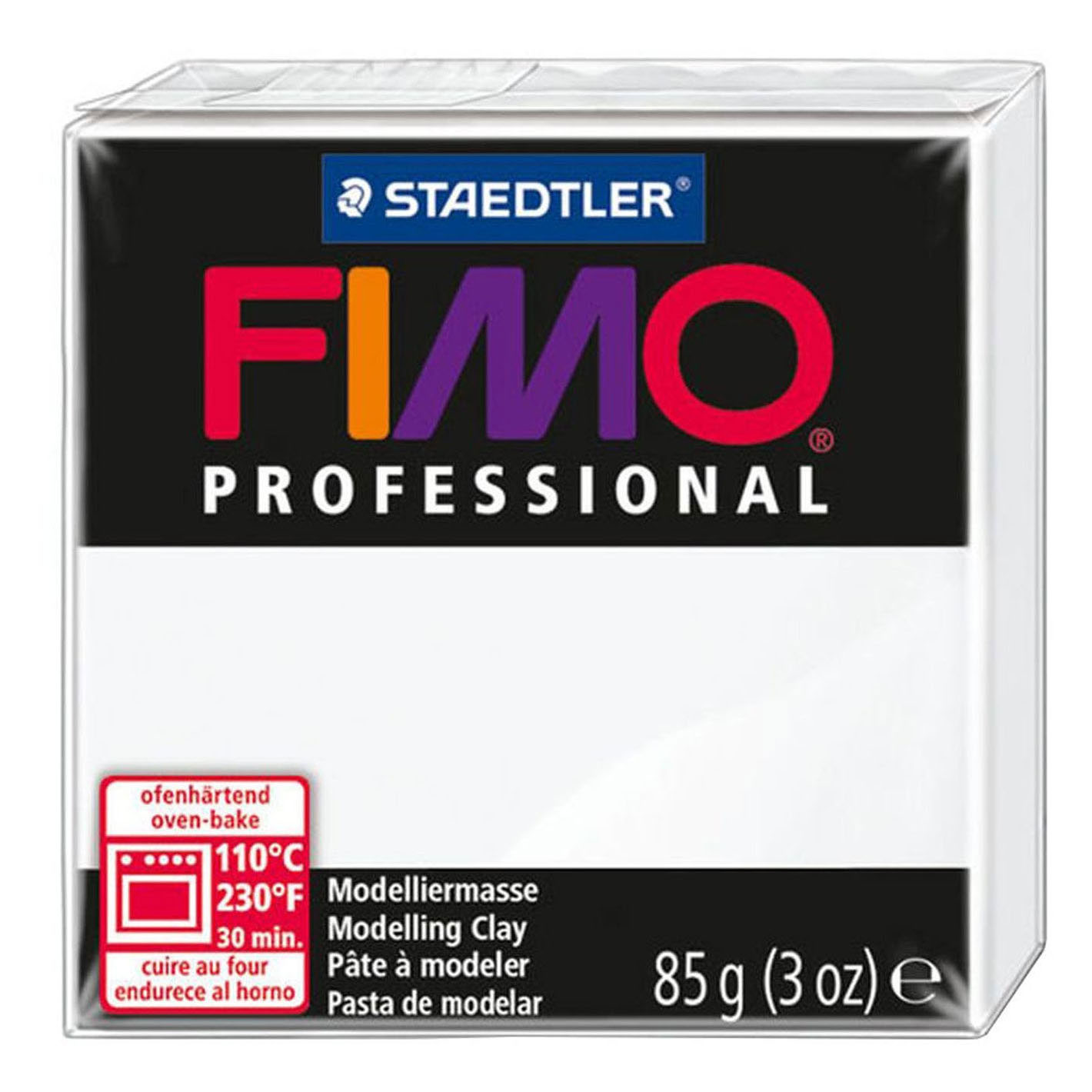 Fimo Pâte à Modeler Professionnelle Blanche, 85 grammes