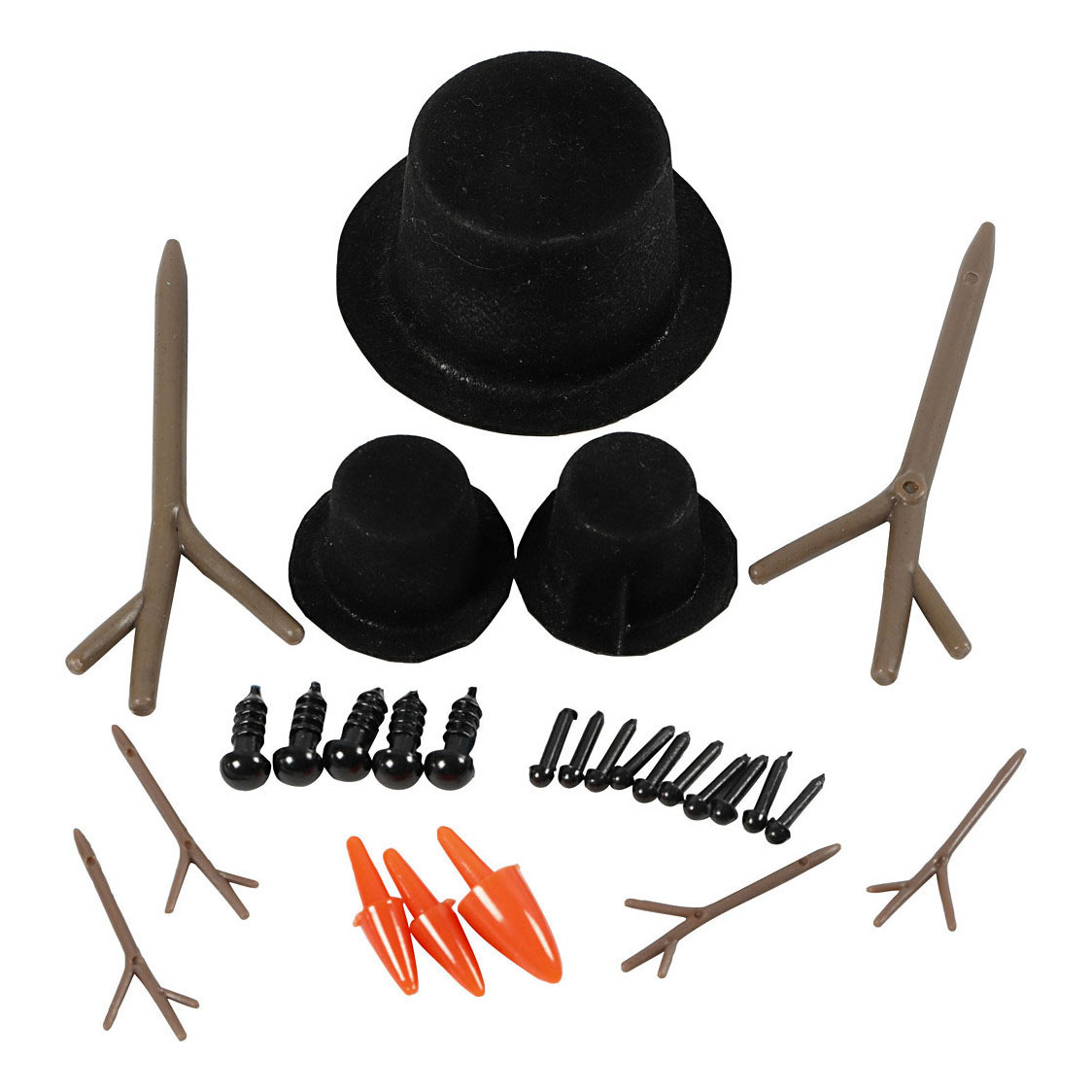 Ensemble d'accessoires chapeaux, nez et branches pour argile