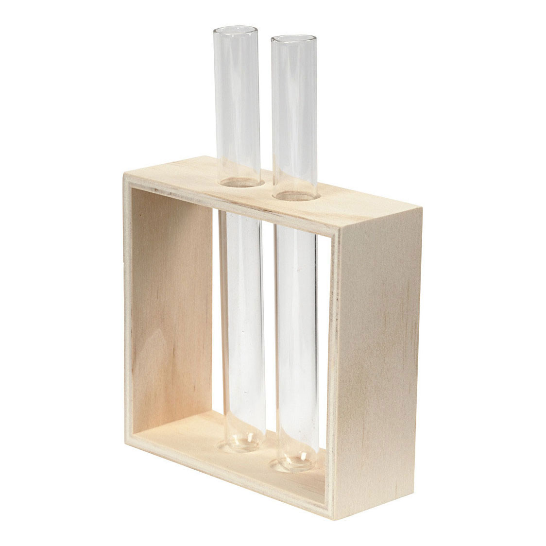 Support en bois avec tubes à essai, 3 pcs.