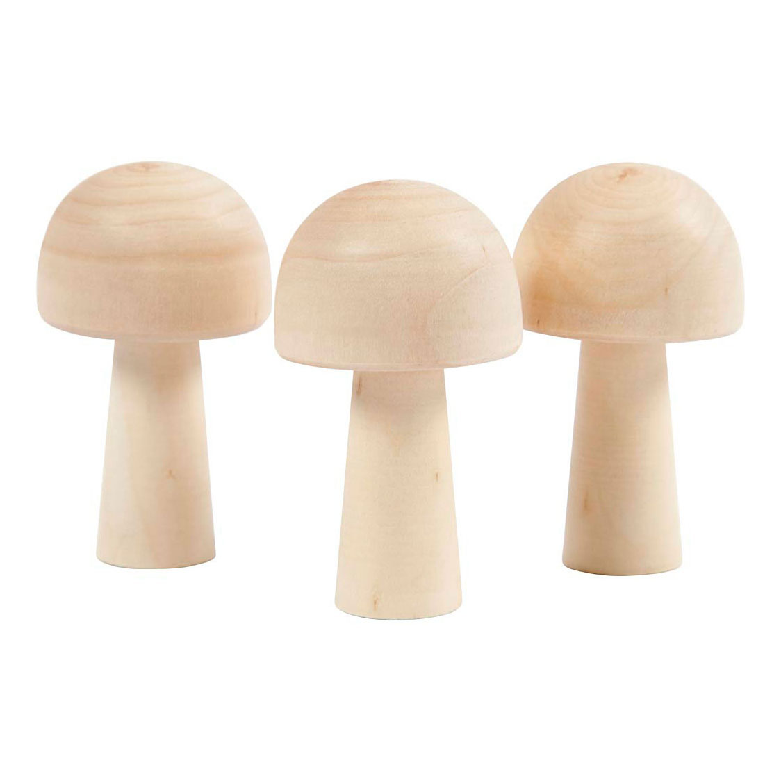 Champignon en bois, 3 pcs.