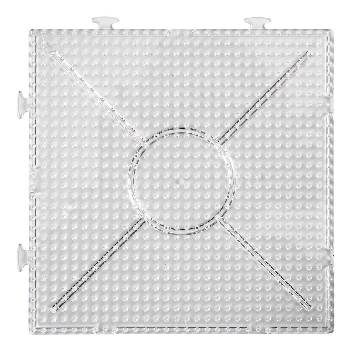 Plaque de perles thermocollantes Carré Transparent 15x15cm, 2 pcs.