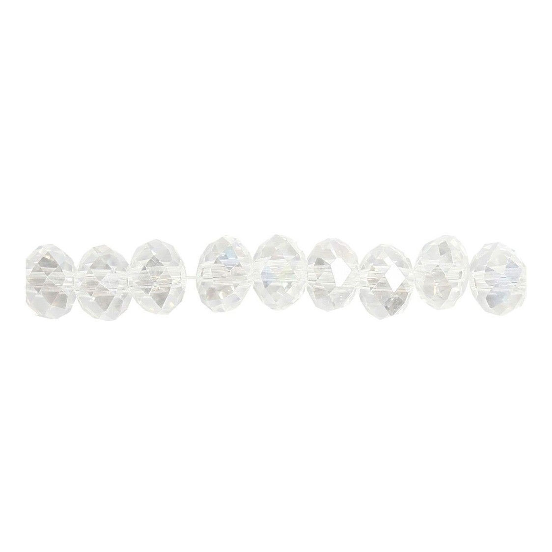 Perles à facettes en cristal, 100 pièces.