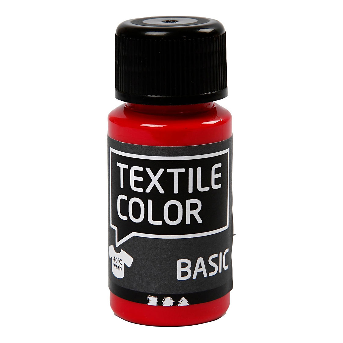 Peinture textile semi-opaque Textile Color - Rouge primaire, 50 ml