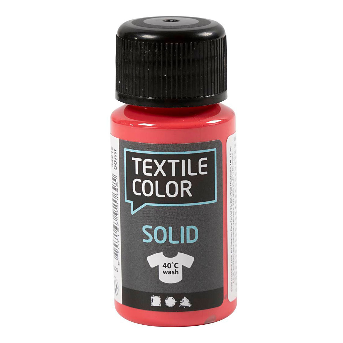 Peinture textile opaque Textile Color - Rouge, 50 ml