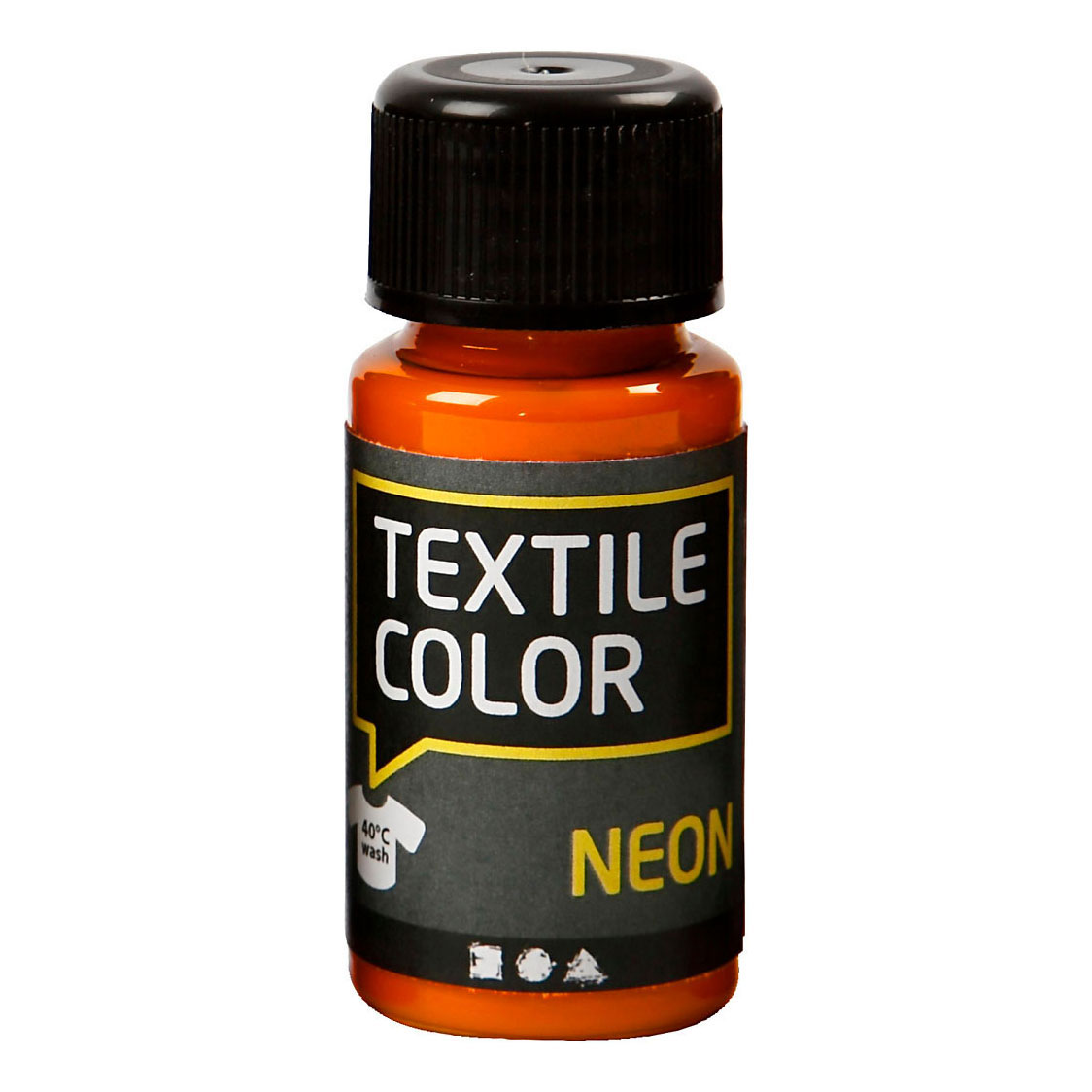 Textile Color Dekkende Textielverf - Neon Oranje, 50ml