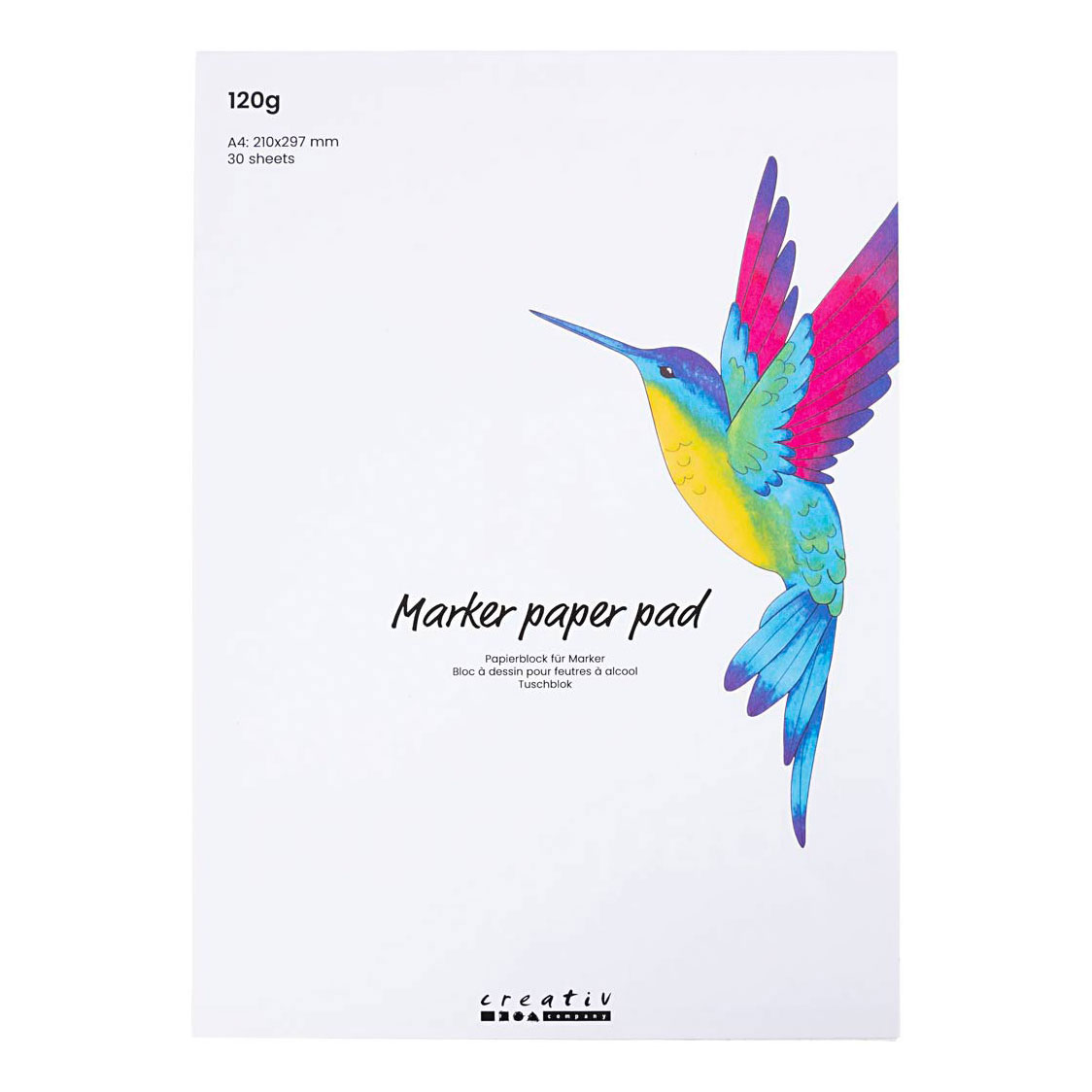 Bloc de papier pour stylos blanc A4, 30 feuilles