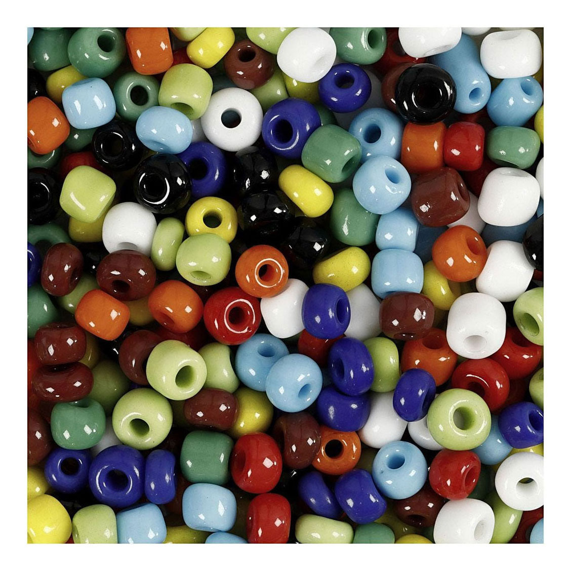 Perles de rocaille de différentes couleurs, 130 grammes