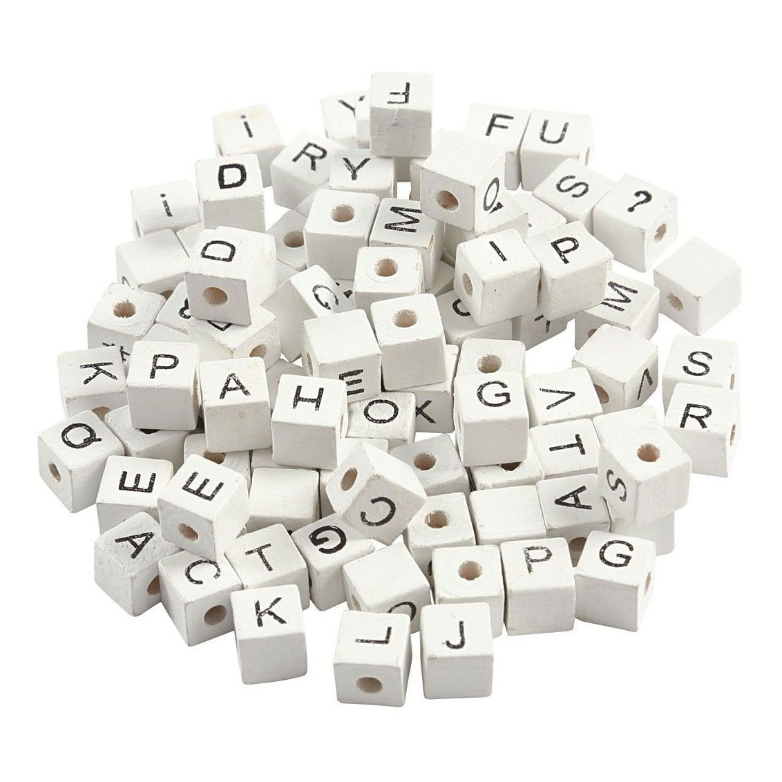 Perles Lettres Blanches A-Z, 92pcs.