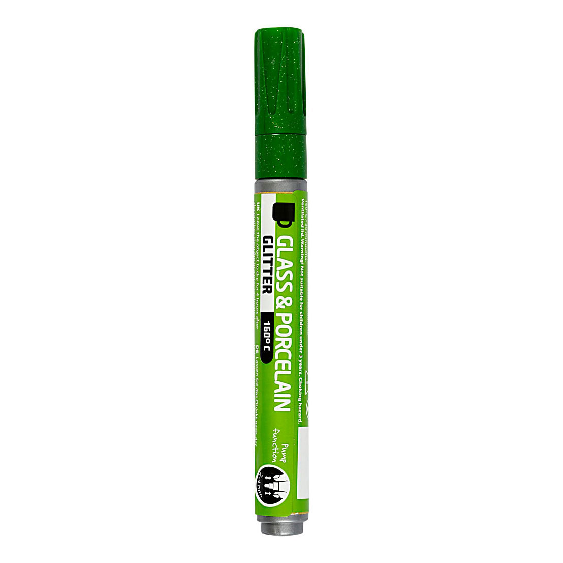 Stylo Verre et Porcelaine Glitter Semi-Opaque - Vert Clair