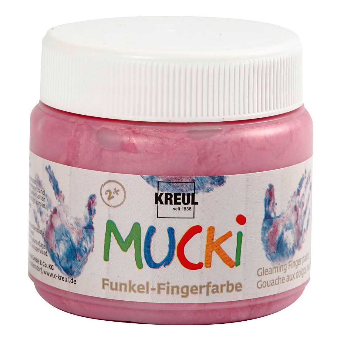 Peinture au doigt Mucki - Rose métallisé, 150 ml