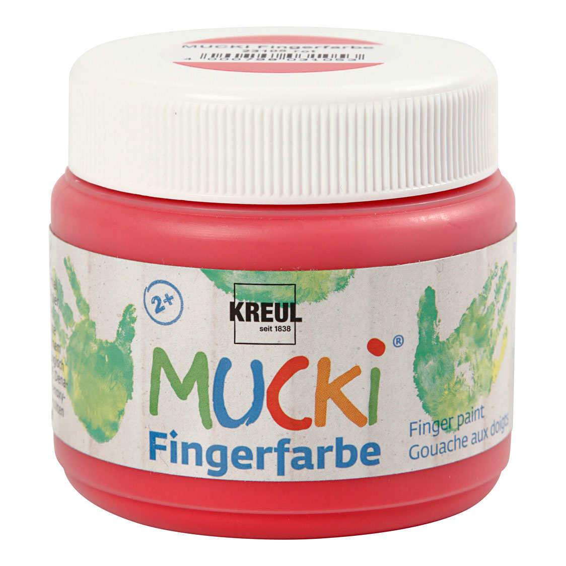 Peinture au doigt Mucki - Rouge, 150 ml