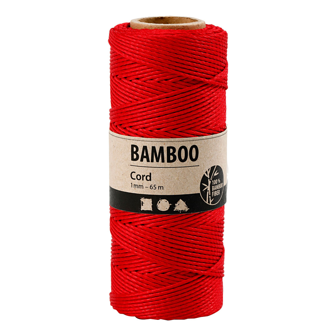 Corde en bambou Rouge, 65m