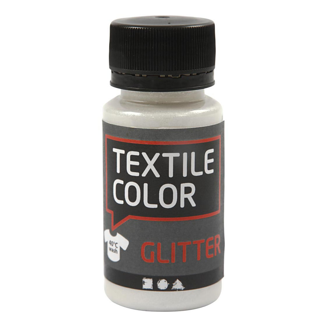 Textilfarbe Transparenter Glitzer für Textilfarbe, 50 ml