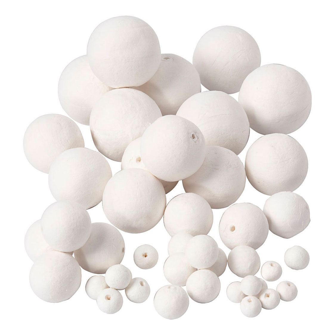 Boules de coton blanches, 42 pièces.