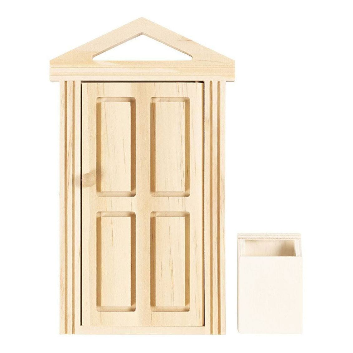 Mini porte et boîte aux lettres en bois.