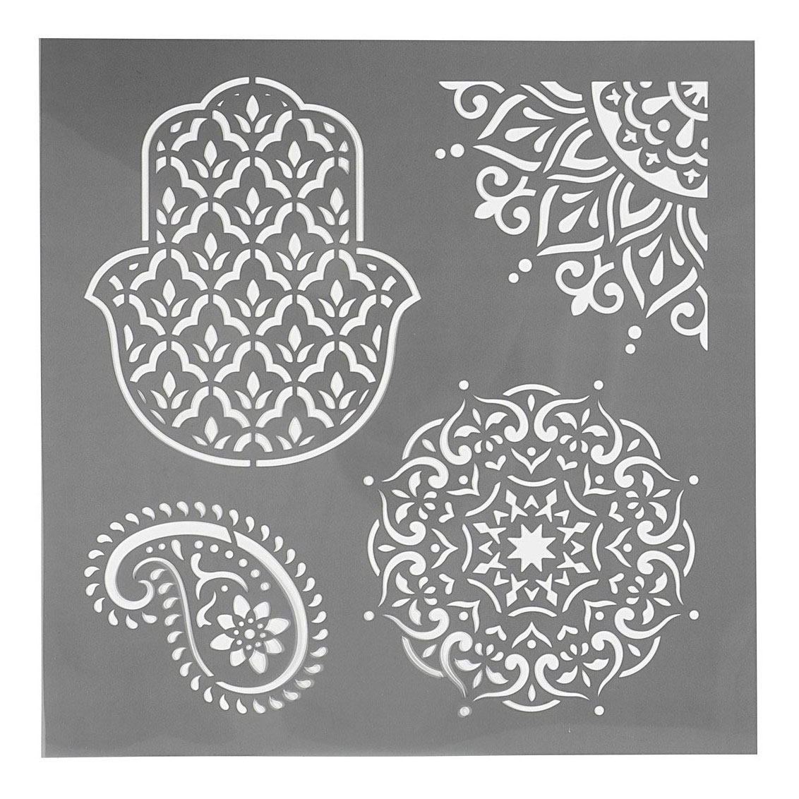 Gabarit motifs ethniques, 30,5x30,5cm