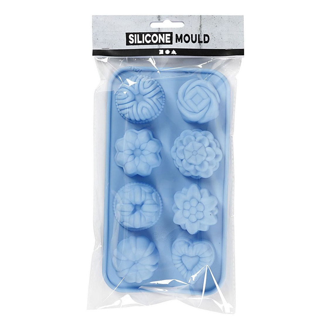 Silikon-Gussform Cupcakes Blau