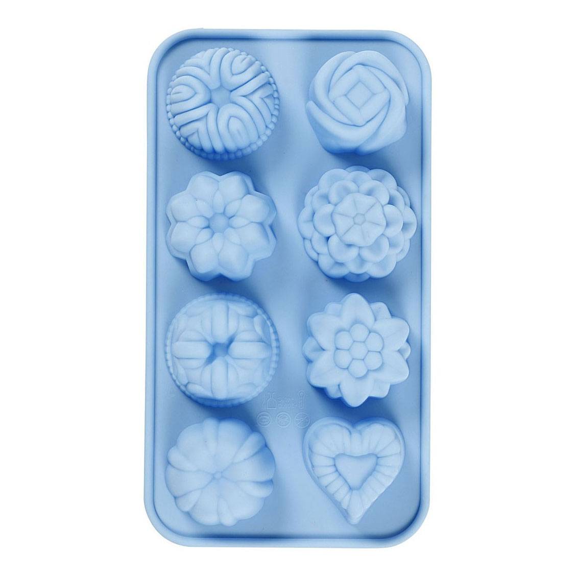 Silikon-Gussform Cupcakes Blau