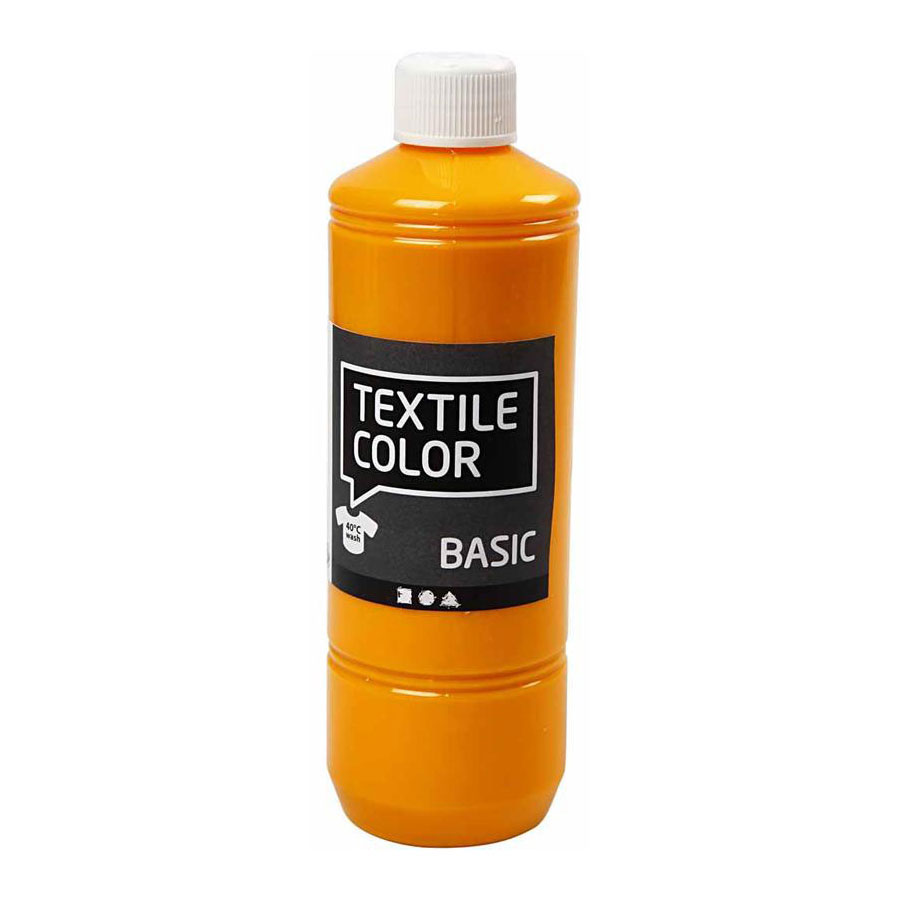 Peinture textile semi-opaque Textile Color - Jaune, 500 ml