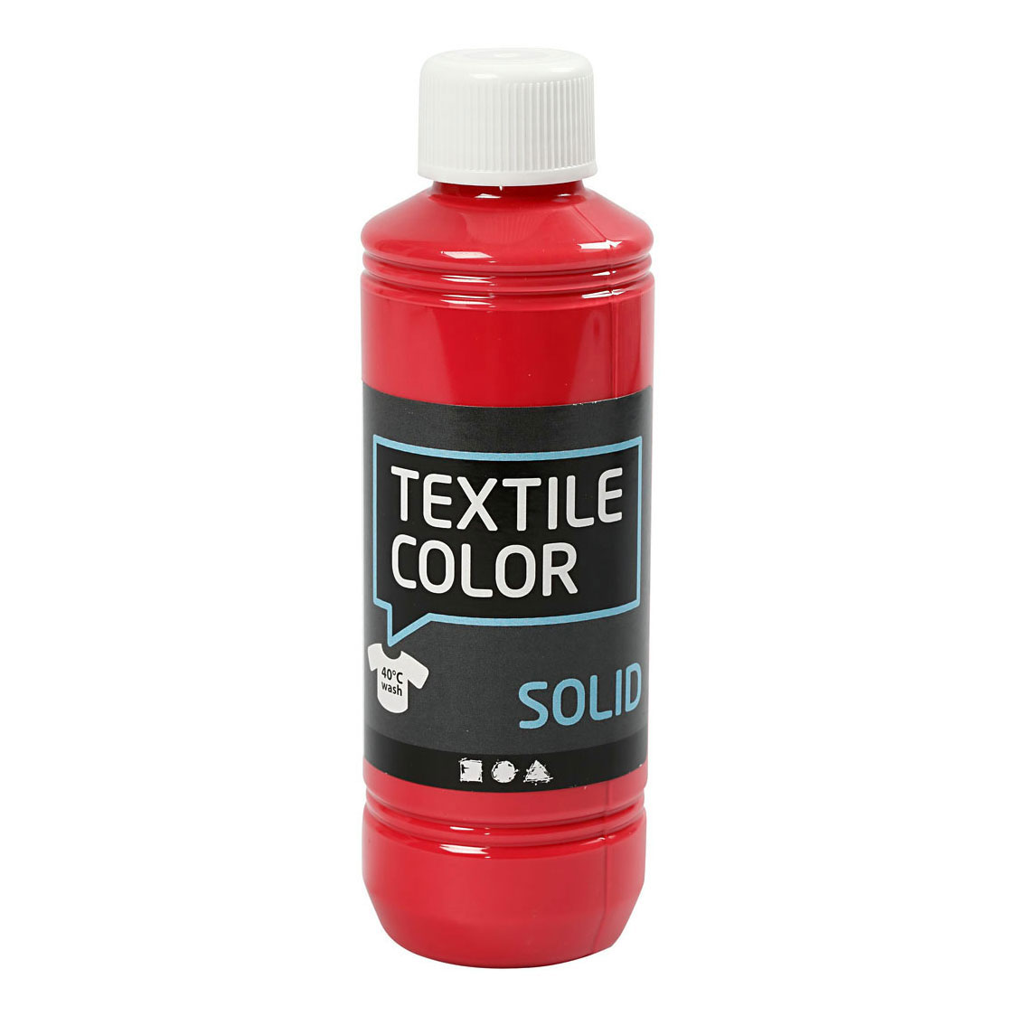 Peinture textile opaque Textile Color - Rouge, 250 ml