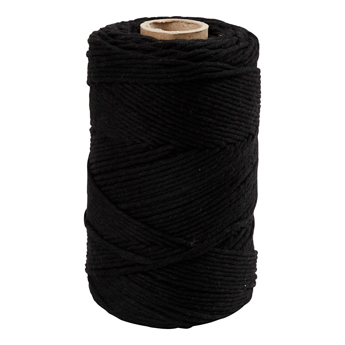 Cordon macramé noir, 198m