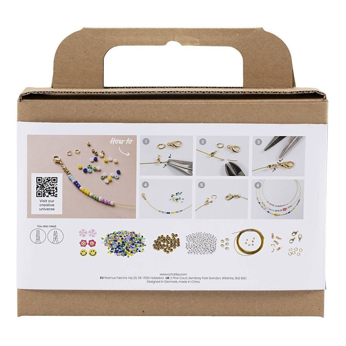 Mini-Kreativbox zur Herstellung von Schmuck und Halsketten