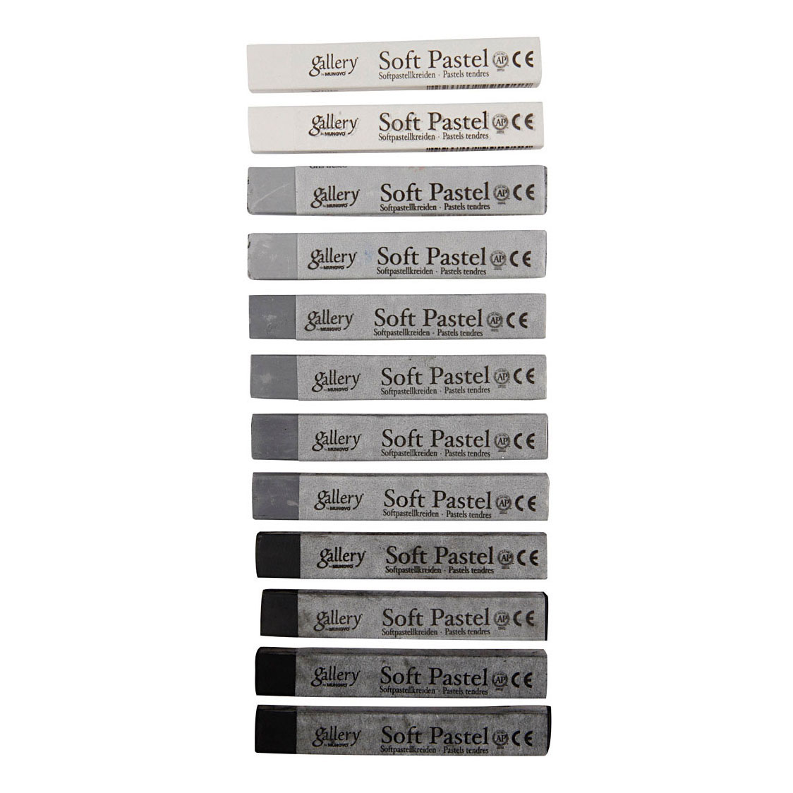 Gallery Set de Pastels Tendres Harmonie Noir/Blanc, 12pcs.