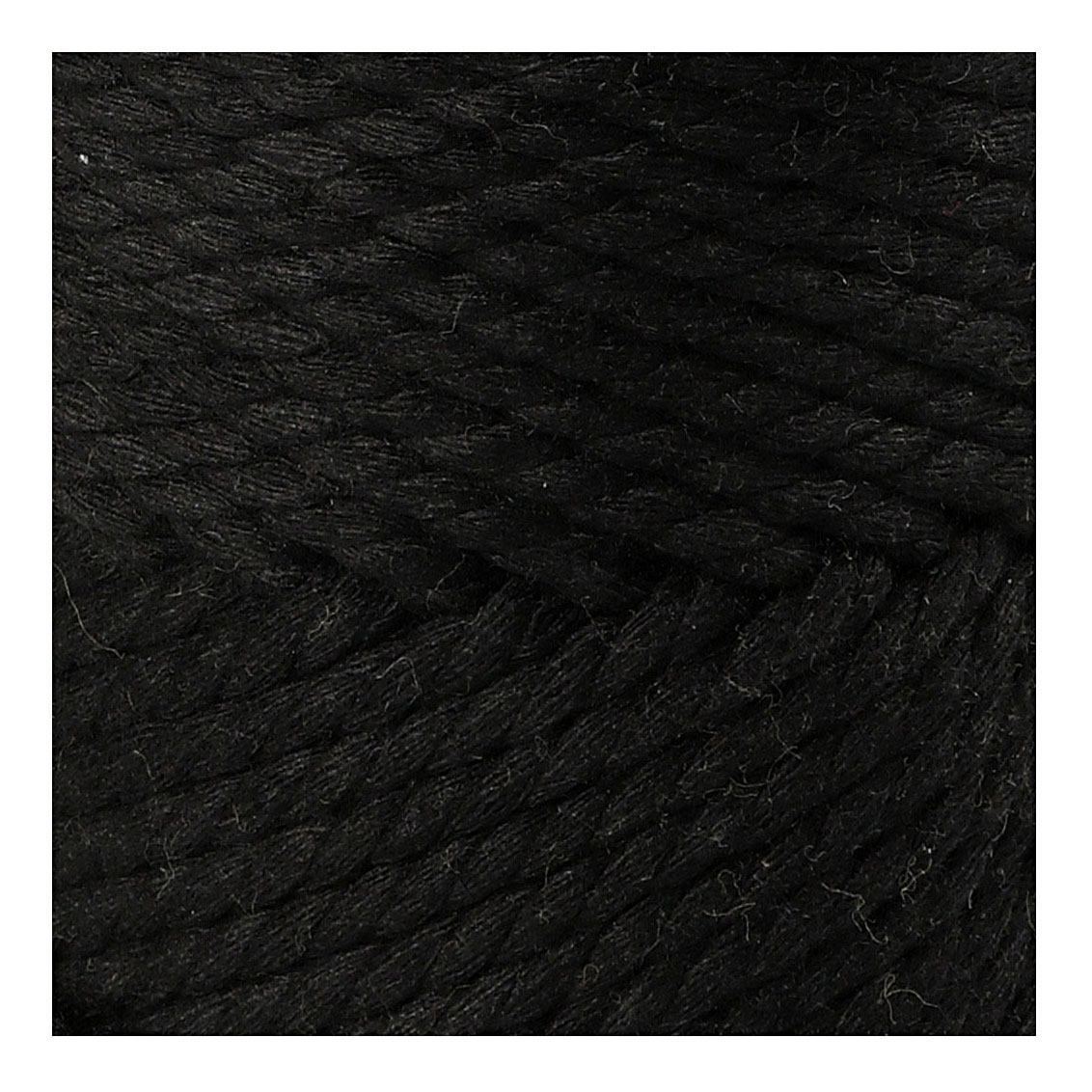 Cordon macramé noir, 55m